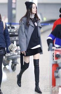 明星穿高筒靴,高筒靴演绎时尚新高度